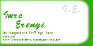 imre erenyi business card